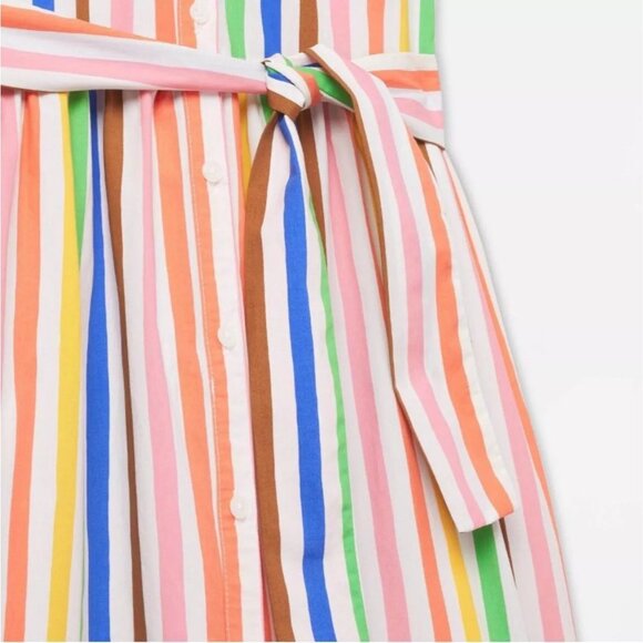 NEW Bullseye Pride Rainbow Striped Short Sleeve Maxi Shirt Dress Size Medium - Picture 10 of 11